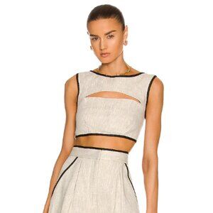 Matthew Baruch Bound Cutout Crop Top sz 1